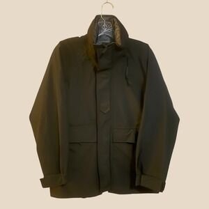 US Navy Cold Weather Parka Jacket Black Gore Tex Hooded Military Small XX Short